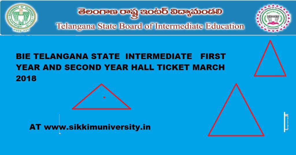 TS Inter Hall Ticket Admit Card MARCH 2022 Manabadi BIE Telangana 