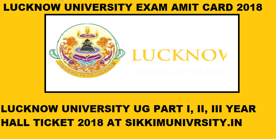 Lucknow University Part I, II, III Admit Card 2020 - Lkouniv BA BSC ...