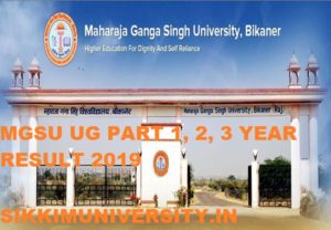 Mgsu Result For Part 1 2 3 Year Ug Course By Name Wise Roll Number Wise
