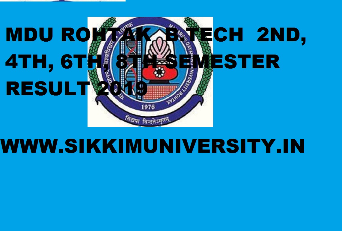 MDU Rohtak B.Tech Result May 2021 2/4/6/8 Semester Exam