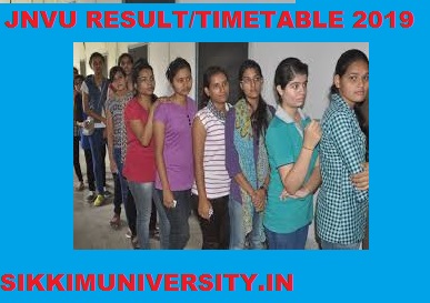 JNVU Part 1, 2, 3 Year Time Table 2019-20 for BA BSC BCOM MA MCOM Exam Schedule 1