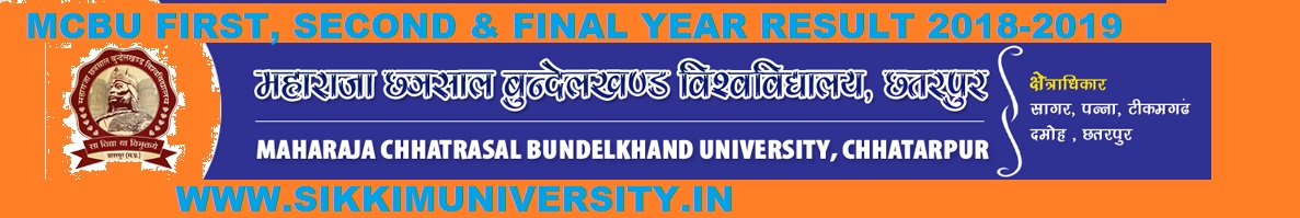 Maharaja Chhatrasal Bundelkhand University 1st/2nd/3rd Year Result 2019 ...