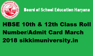 HBSE रोल नंबर 10th/12th Class Admit Card 2022 Date at www.bseh.org.in, HBSE Admit Card March 2022 1