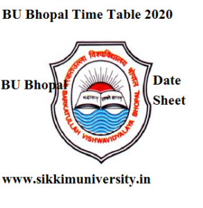 BU Bhopal Time Table 2020 BCA BBA BSC BCOM BA Schedule Bubhopal.ac.in