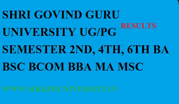 SGGU Ist, 2nd, 3rd Year Result June 2022 2/4/6 Sem BA BCOM MA BSC MSW Exam 1
