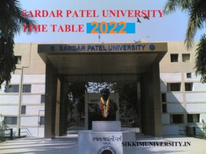 Sardar Patel University Time Table Ist, 3rd, 5th Sem Results 2022 - SP University Nov. Dec CBCS External Exam Schedule 2022 1
