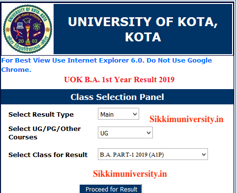 Out Kota University 1st 2nd 3rd Year Result 21 Name Wise Roll No Wise