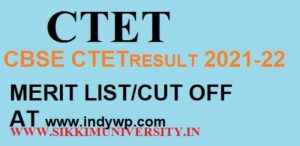 CTET Result Dec./Jan, 2021-22: CTET Level 1&2 Merit List Download @ctet.nic.in 1