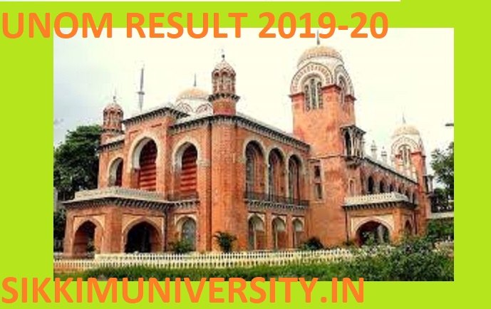 UNOM Results November/December 2022, Madras University Ist, 2nd, 3rd Year Result 2022 2
