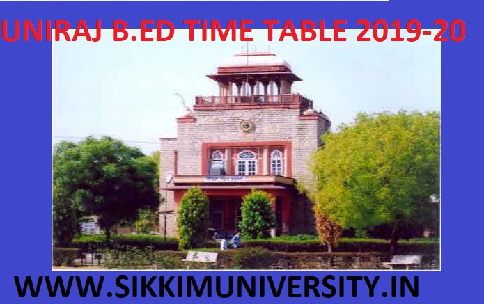 UNIRAJ B.Ed Date Sheet 2022 - Rajasthan University B.Ed Part Ist, & Part 2nd Exam Time Table PDF 1