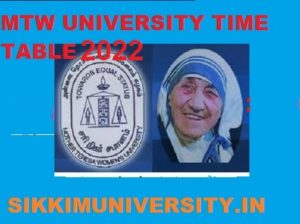 Mother Teresa Women's University Time Table 2022 BA BSC BCOM MA MSC Exam Ist, 2nd, 3rd Year Date Sheet 1