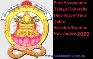 Potti Sreeramulu Telugu University Date Sheets 2022 Check PSTU CDE Exam timetable/Schedule Pdf www.teluguuniversity.ac.in 1