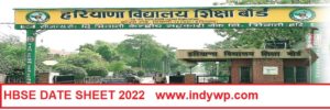 HBSE Date Sheet 2022 for 12th Download Haryana Board 10+2 Exam Time Table PDF 1