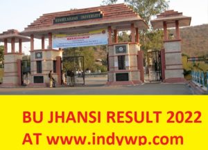 BU Jhansi Sem. Result 2022, Bundelkhand University Jhansi Result/Topper List 2022 1