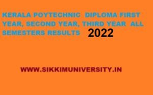 Tekerala Polytechnic 1/2/3/4/5/6 Sem. Result 2022, Kerala Polytechnic Merit List/Result 2022 1