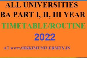 BA Time Table/Date Sheet 1st/ 2nd/ 3rd Year 2022 All Universities Schedule Download 1
