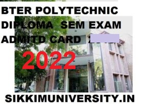 BTER Polytechnic Diploma 3rd Year प्रवेश पत्र 2022, Rajasthan Engineering Diploma Admit Card 2022 1