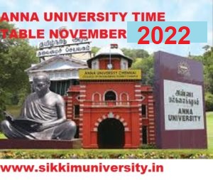 Anna University Time Table November 2022 Exams Ist, 3rd, 5th, 7th Sem (All Branch) 1