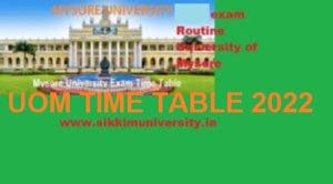 Mysore University Exam Schedule 2023 Part 1/2/3 year BA BSC BCOM Exam Download 1