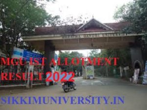 MGU Degree 1st Allotment 2022 Results List (Released)- MG University CAP First Allotment Login at Cap.mgu.ac.in 1