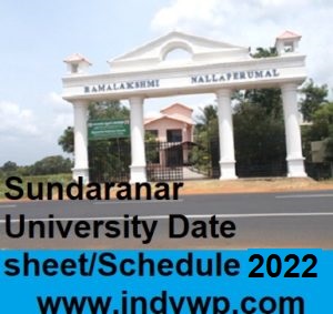 Manonmaniam Sundaranar University Date sheet/Schedule 2022 1
