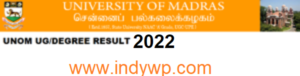 Madras University Result 2022 Part 1/2/3 year BA BCA BSC BCOM Exam 1