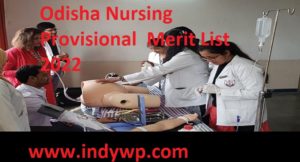 DOH Odisha Merit List Nursing Exam 2022 Odisha GNM ANM B.Sc Nur. Admission List (Released) 1