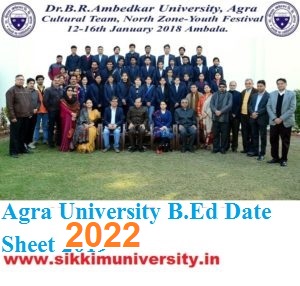 Agra University B.Ed Ist/2nd Year Time Table 2022 DBAU BED Part First/Second Date sheet 1