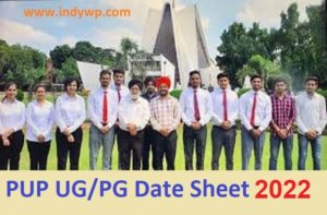 Punjabi University Patiala Date Sheet 2022 (OUT) - PUP UG/PG Date Sheet 2022@Punjabiuniversity.ac.in 1