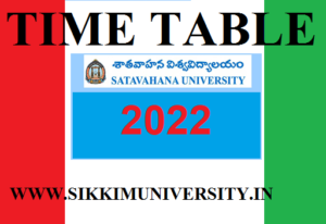 Satavahana University Ist, 2nd, 3rd Year Time Table 2022 BA BCOM BSC MA MCOM Exam 1