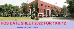 Haryana Open School Date Sheet 2022 for HOS 10th & 12th Exam Time Table Download 1