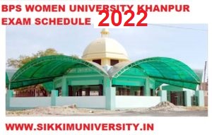 BPSM University Date Sheet 2022 - Bhagat Phool Singh Mahila Vishwavidyalaya Time Table 2022 1