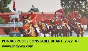 Punjab Police Recruitment 2022 for 1191 Constable/Intelligence/Investigation Cadre 1